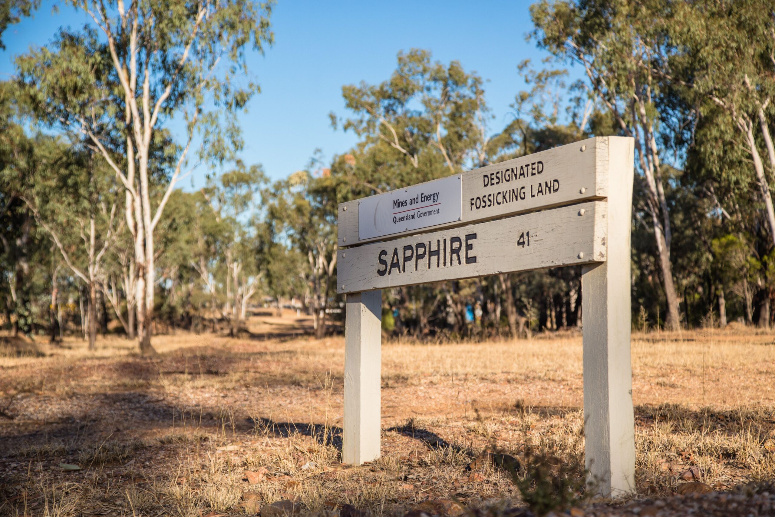 Designated fossicking land near Sapphire